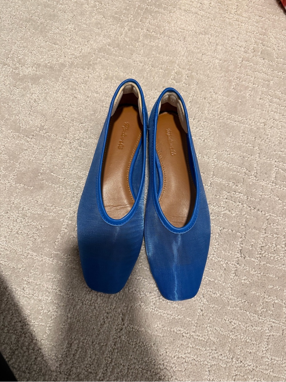 Madewell Royal Blue mesh flats